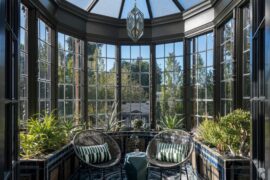 Sun room in a historic former residence of a timber baron, Capitol Hill, Seattle, Washington [1892x2560]