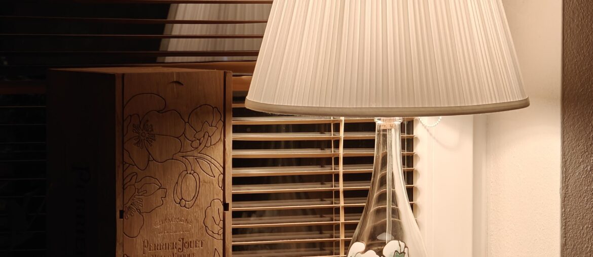 Made a lamp from 2004 Belle Epoque Blanc de Blancs Magnum bottle.