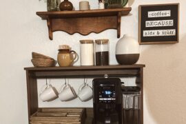 husband thinks it looks cluttered and i need second or third opinions. what do you think of my coffee station?