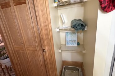 Small Apartment Bathroom with cat