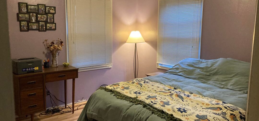 What color curtains for my purple spare room?