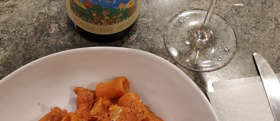Pecorino + Pecorino: Torre de Beati Pecorino Abruzzo and Pasta Alla Zozzona