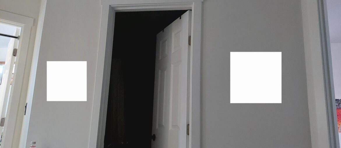 Aligning two different sized paintings