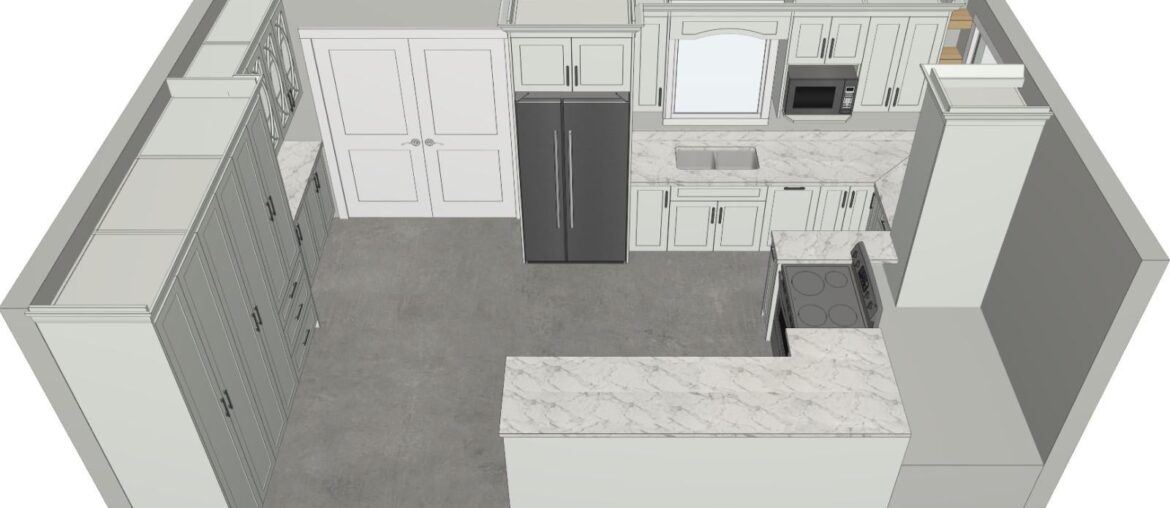 White or wooden cabinets