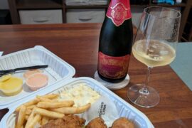 Celebrating Thursday (and a promotion) with vintage bubbles and fried chicken, as is the fashion. Clouet 'Dream Vintage' 2015