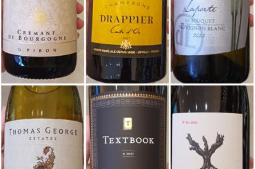 Cremant, Champagne, SB, CA chard, CA CS, son of pingus.