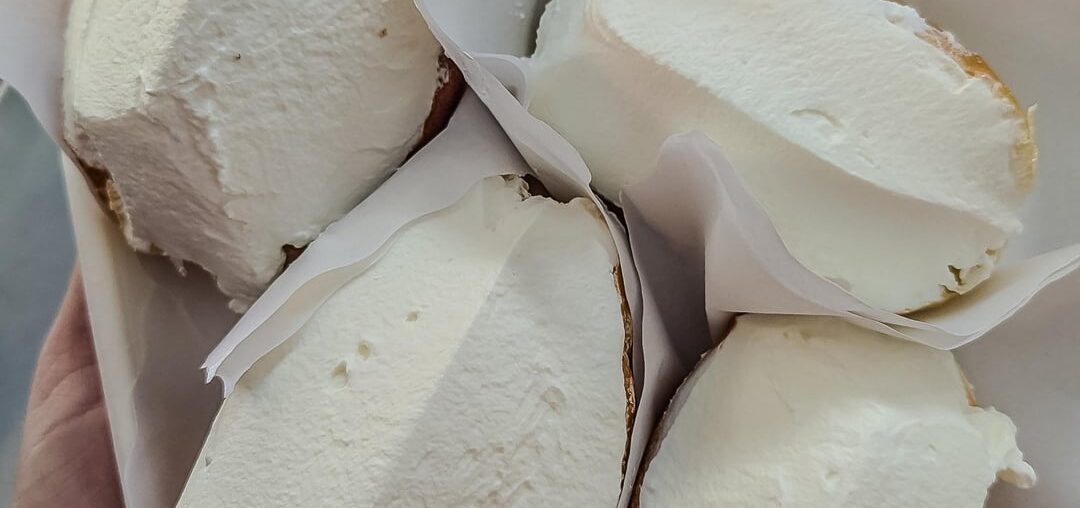 New day in Rome. Maritozzo (by Regoli, simply the best!), saltimbocca (veal with prosciutto and sage), and artichoke Roman style