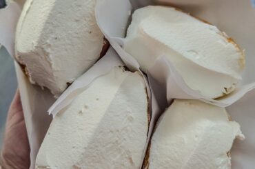 New day in Rome. Maritozzo (by Regoli, simply the best!), saltimbocca (veal with prosciutto and sage), and artichoke Roman style