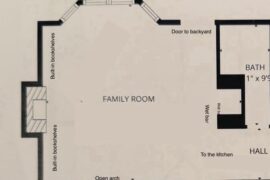 How would you arrange Entertainment Center (TV) and L shaped sectional in the Family room?