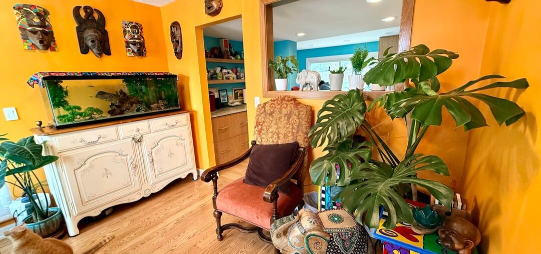 Newly finished Boho maximalist parlor. Newly finished Boho maximalist parlor.