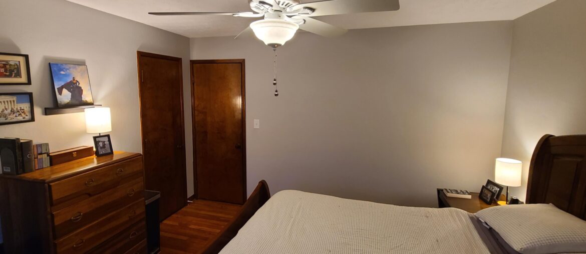 Ideas for what to hang on this big empty bedroom wall?