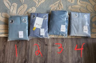 Which curtain compliments the tone without clashing?