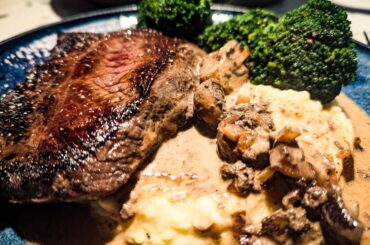 The dinner for wife's birthday before we destroyed this cake