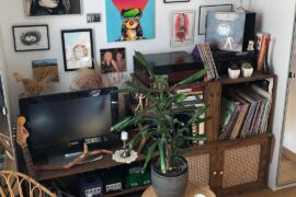 Built a custom wooden entertainment center for our art/game/misc. room. My inner child is stoked!