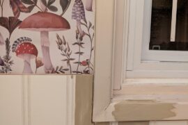 Should I paint the window trim white or the same colour as the wainscotting?