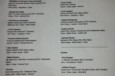 Spring menu recommendations