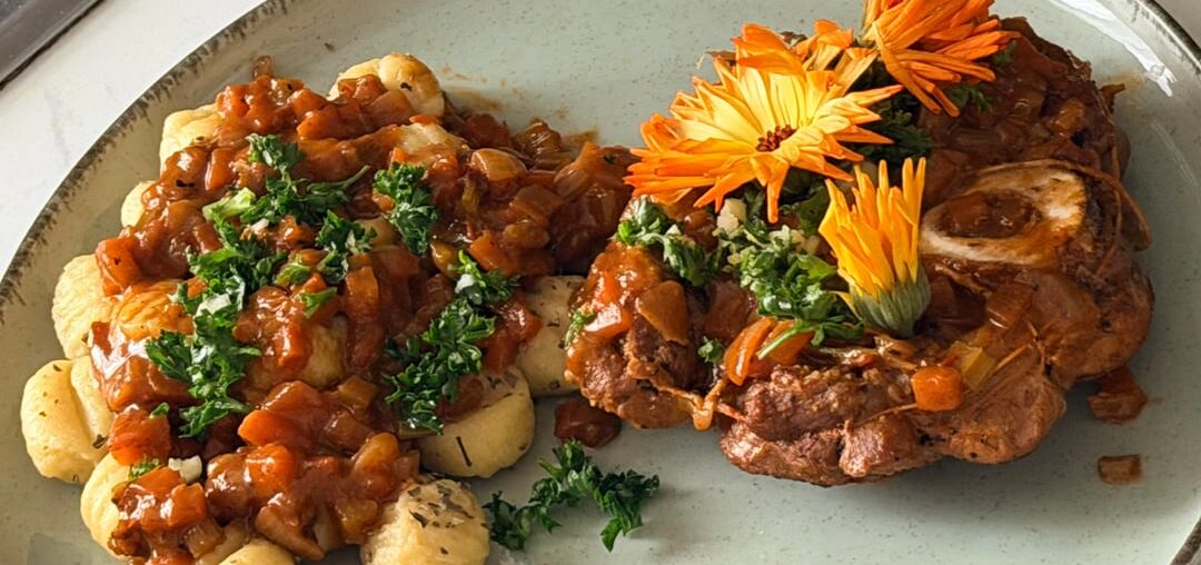 Osso Buco et gnocchi avec gremolata