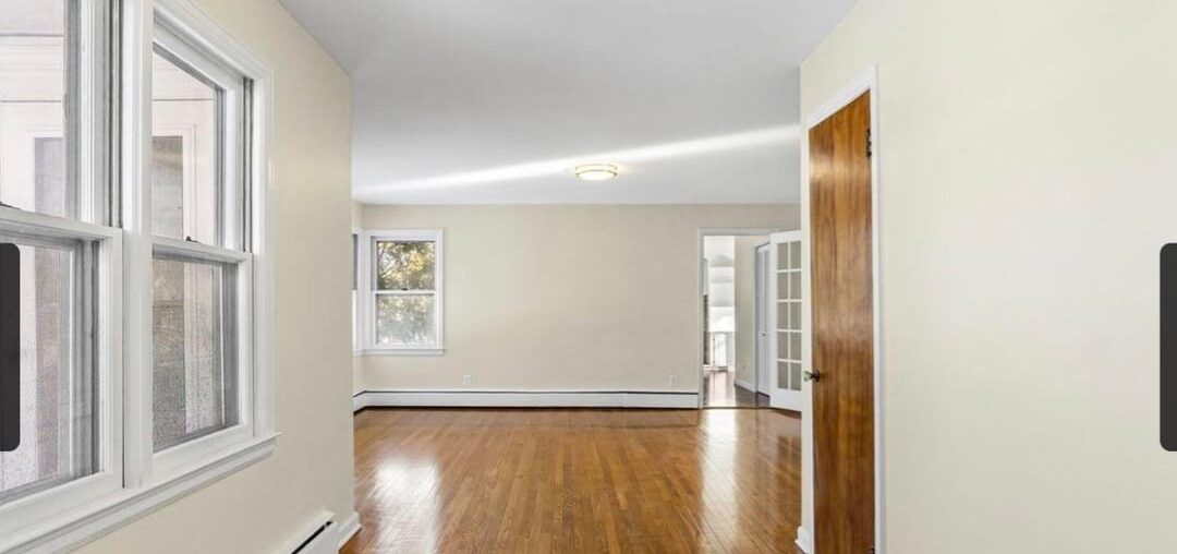 Living room / “dining room” debacle. The small area leads to kitchen. How should I create and dining and living area. (Ps there is another family room off the living room. Thought about turning large room into dining room but may be too big??)