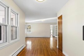 Living room / “dining room” debacle. The small area leads to kitchen. How should I create and dining and living area. (Ps there is another family room off the living room. Thought about turning large room into dining room but may be too big??)