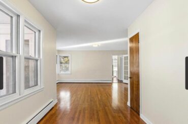 Living room / “dining room” debacle. The small area leads to kitchen. How should I create and dining and living area. (Ps there is another family room off the living room. Thought about turning large room into dining room but may be too big??)