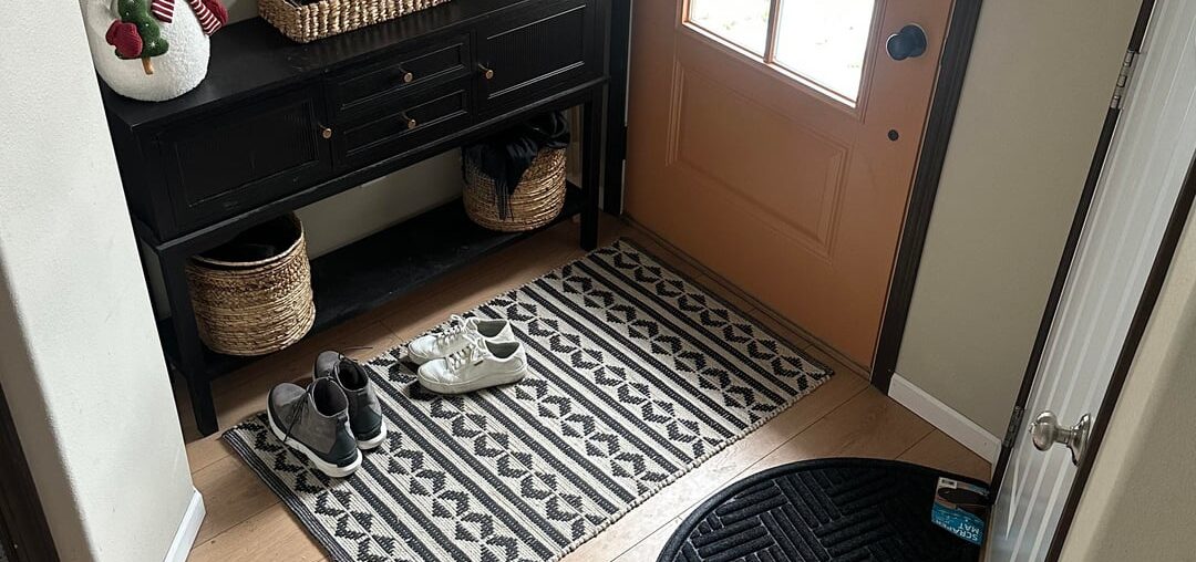 Need rug ideas for our small, weirdly shaped entry