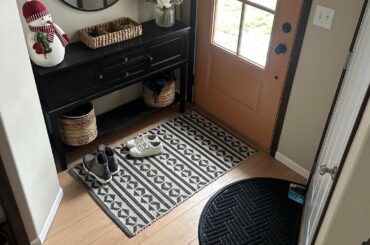 Need rug ideas for our small, weirdly shaped entry