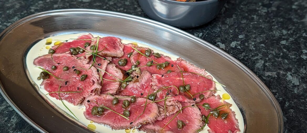 Lamb carpaccio with tonnato