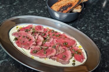 Lamb carpaccio with tonnato