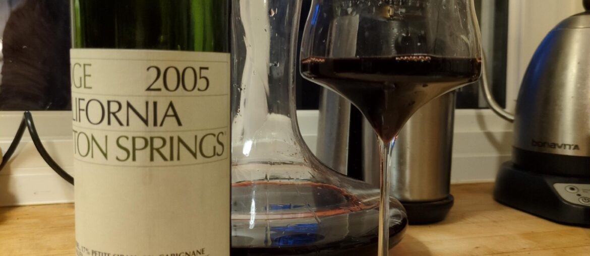 Tasting a 2005 Lytton Springs