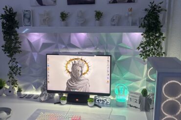 Need ideas for these 2 shelfs i want something modern all of these things dont go together and it needs to be white Im gonna put a picture of my white room setup and i want this nightstand to also be like that, the picture I need help with is the one next to the bed