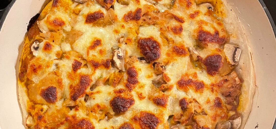 Pizza pan champignon