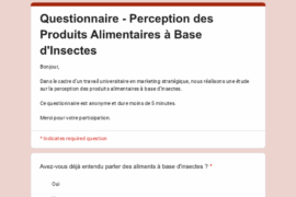 Sondage sur la consommation d'insectes pour un projet universitaire (help me)