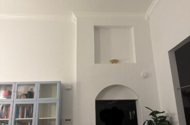 What to do with this awkward wall niche (with light fixture)?