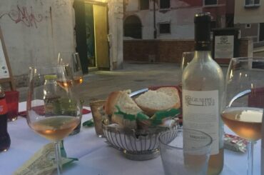 Verduzzo during first family dinner in Venice