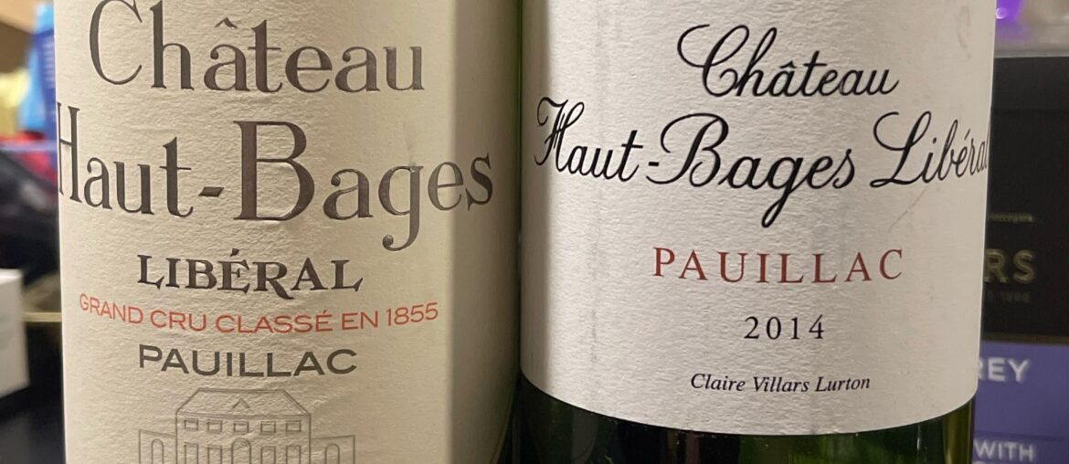 Chateau Haut-Bages Liberal 2014 and 2020
