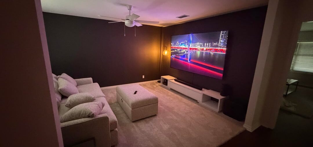 Just finished my TV room. Should I put down an area rug?