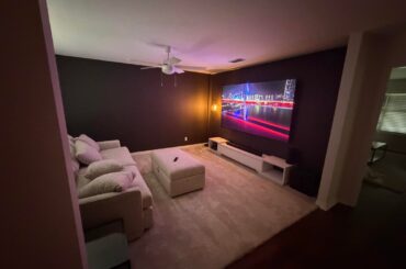 Just finished my TV room. Should I put down an area rug?
