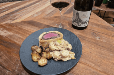 Standish Relic Shiraz 2018 with venison wellington