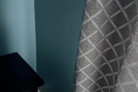 Trying to choose a solid comforter for a River Blue bedroom. Help with color and texture ideas?