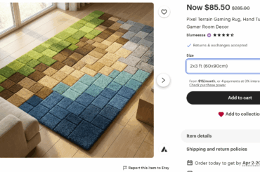 Looking for a high-quality handmade rug for my 10-year-old who’s obsessed with Minecraft — found this, what do you think?