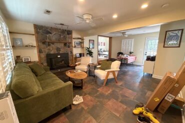 Need help deciding on rug color/shape for this room!