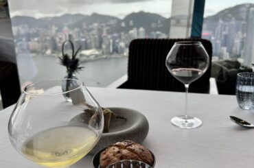 Continuation of the drinking Chardonnay’s out of big old burgundy wine glasses