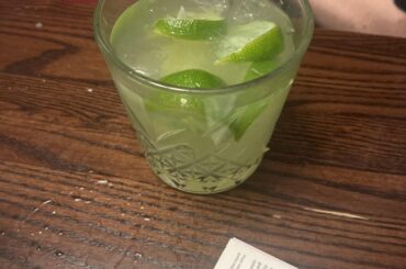 White whine, lime, ice cubes, good people, good times. Have wine an evening yall.