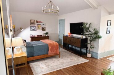 A while back I asked Reddit how to fix my new weird master bedroom layout… this is how it turned out!