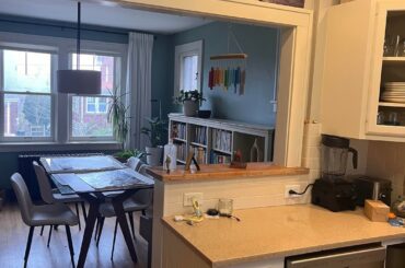 Painting kitchen to coordinate with adjoining dining room…