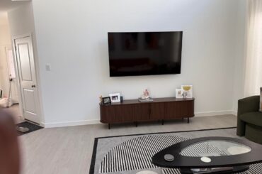 Need ideas for a drop zone on a long tv wall.