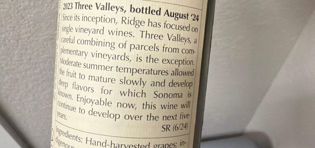 NV wine, bottled date