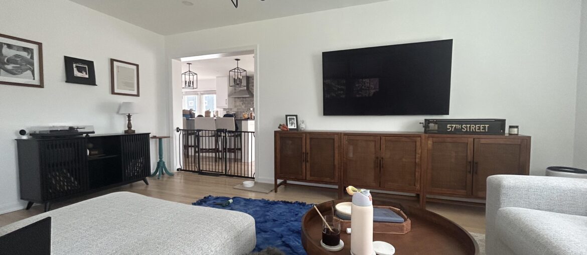 Living room styling/staging