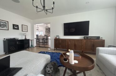 Living room styling/staging