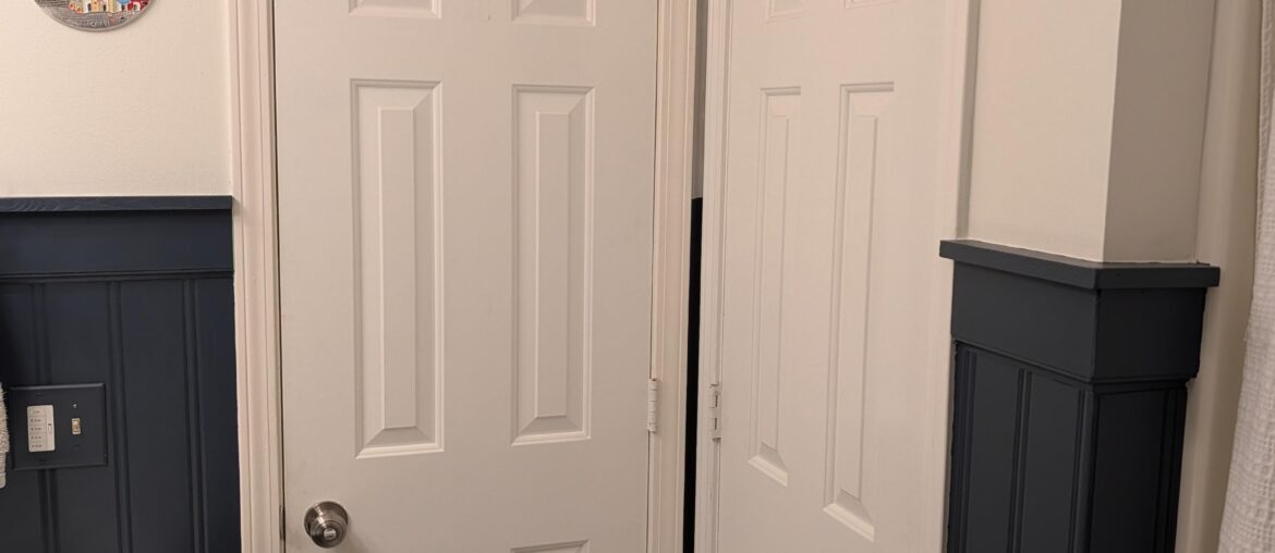 Paint door and trim or leave white?